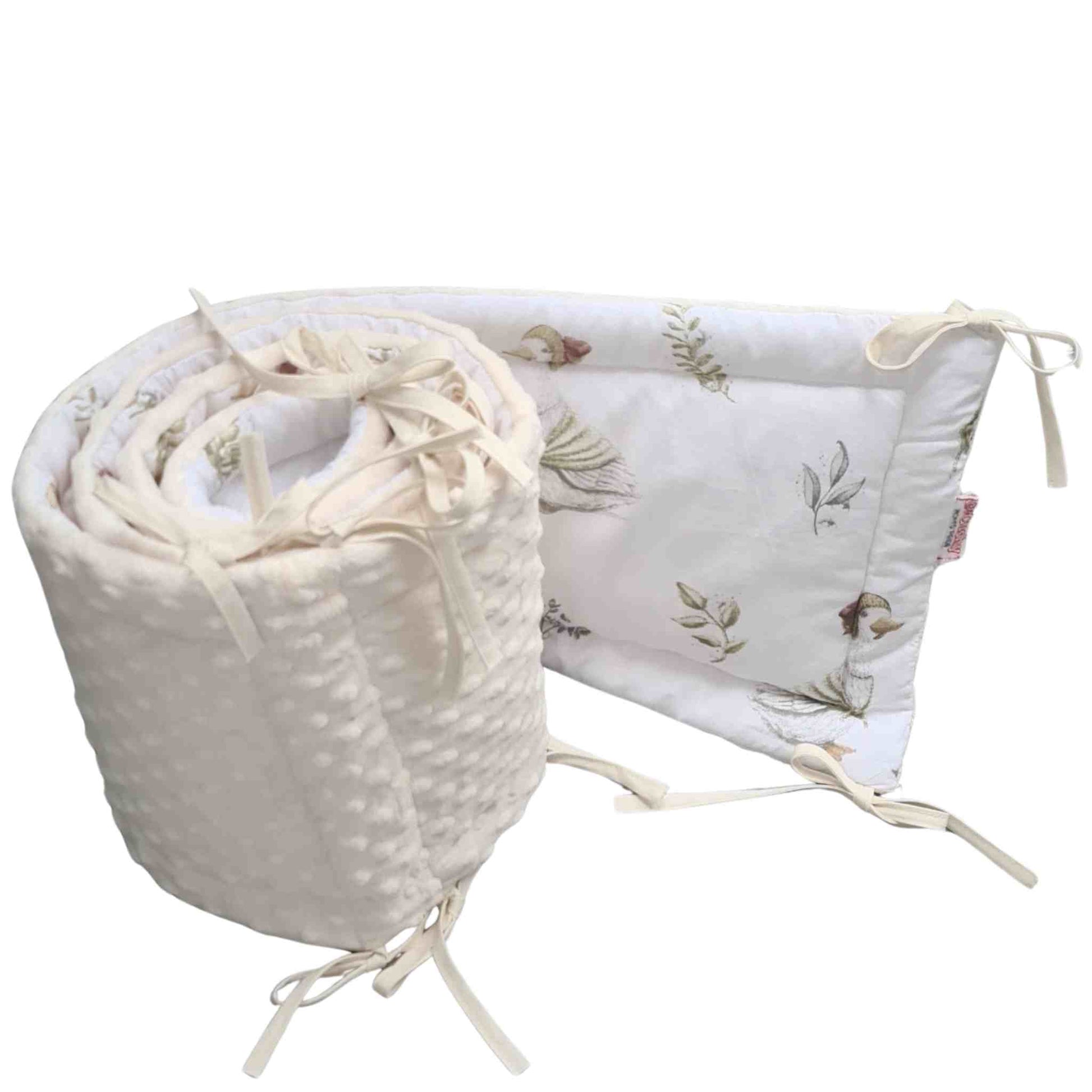 baby crib bumper protector cream colour evcushy