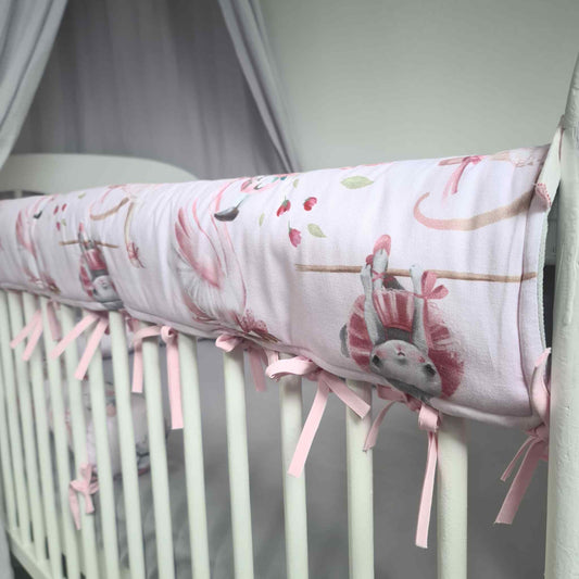 baby crib protector for rails teething guard pink for cot bed evcushy