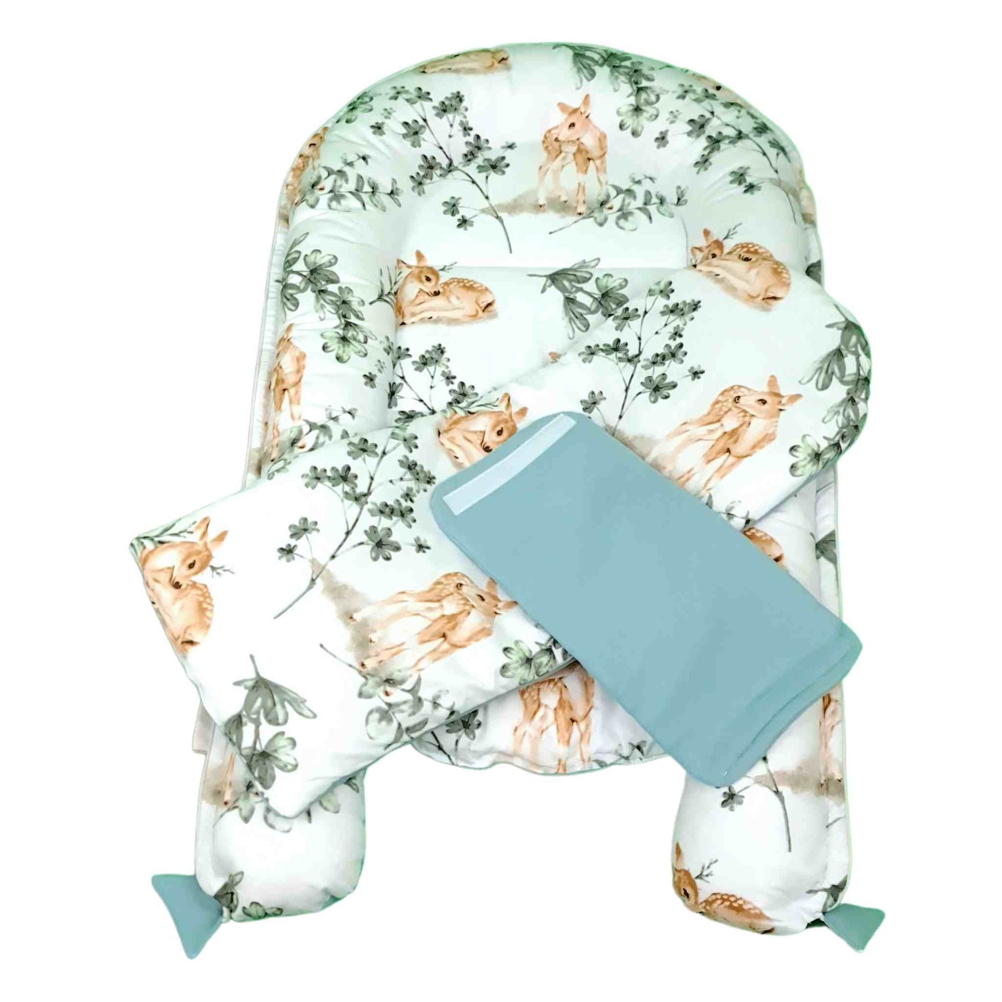 baby nest newborn lounger sleep pod portable baby nest doublesided nest with liner cotton deer pattern evcushy