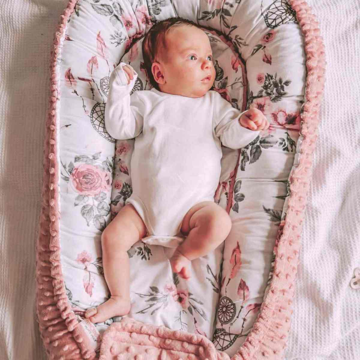 baby nest for sleeping playing lounging napping pink for baby girl