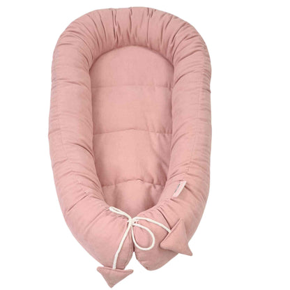 baby  sleeping pod nest solid pink colour 0-7 months evCushy