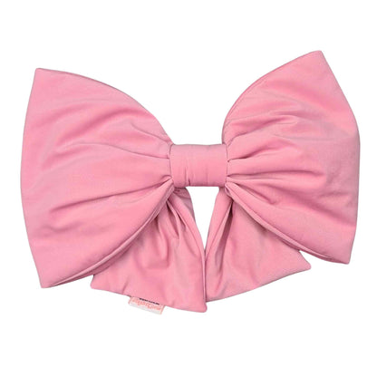 baby room decor large bows pink velvet