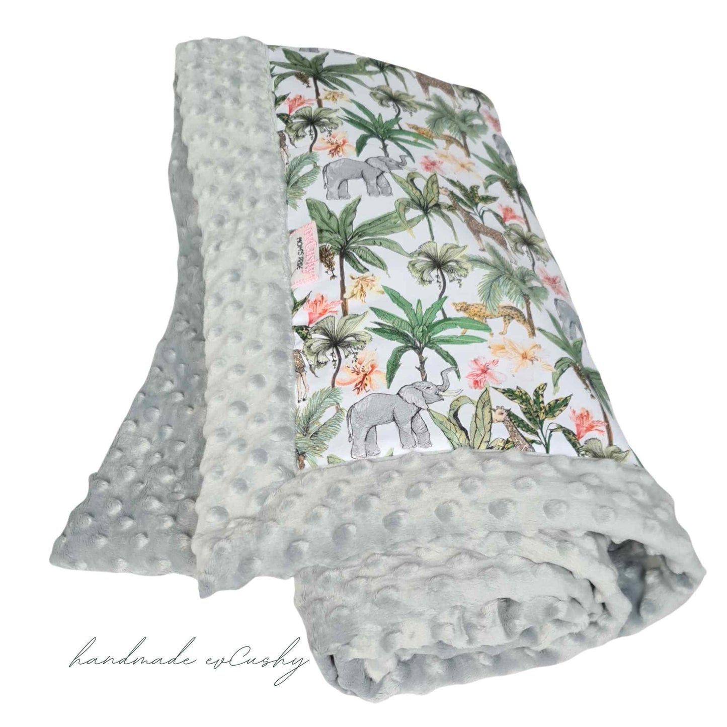 Cozy Jungle Blanket: Generous 90x100cm Size, Triple-Layered Comfort, Perfect for Baby Cots and On-the-Go Snuggling