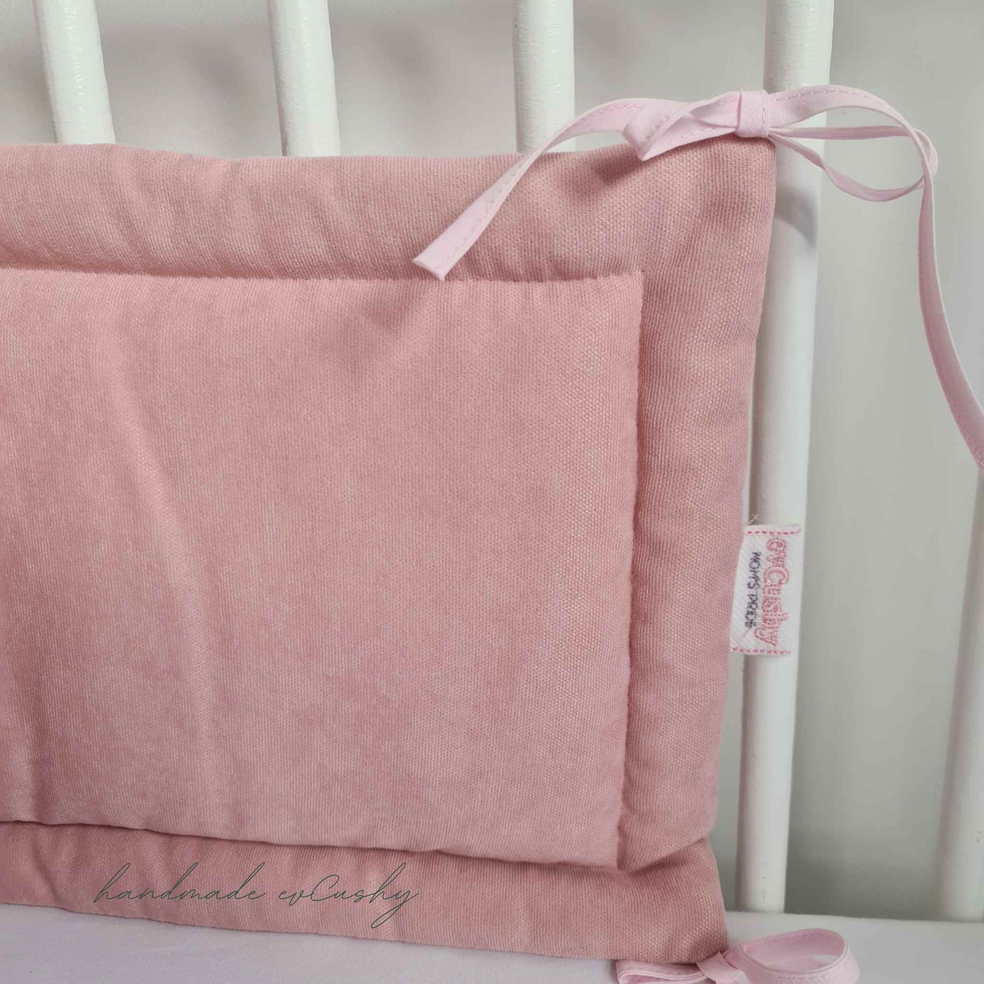 padded protector for baby crib pink 