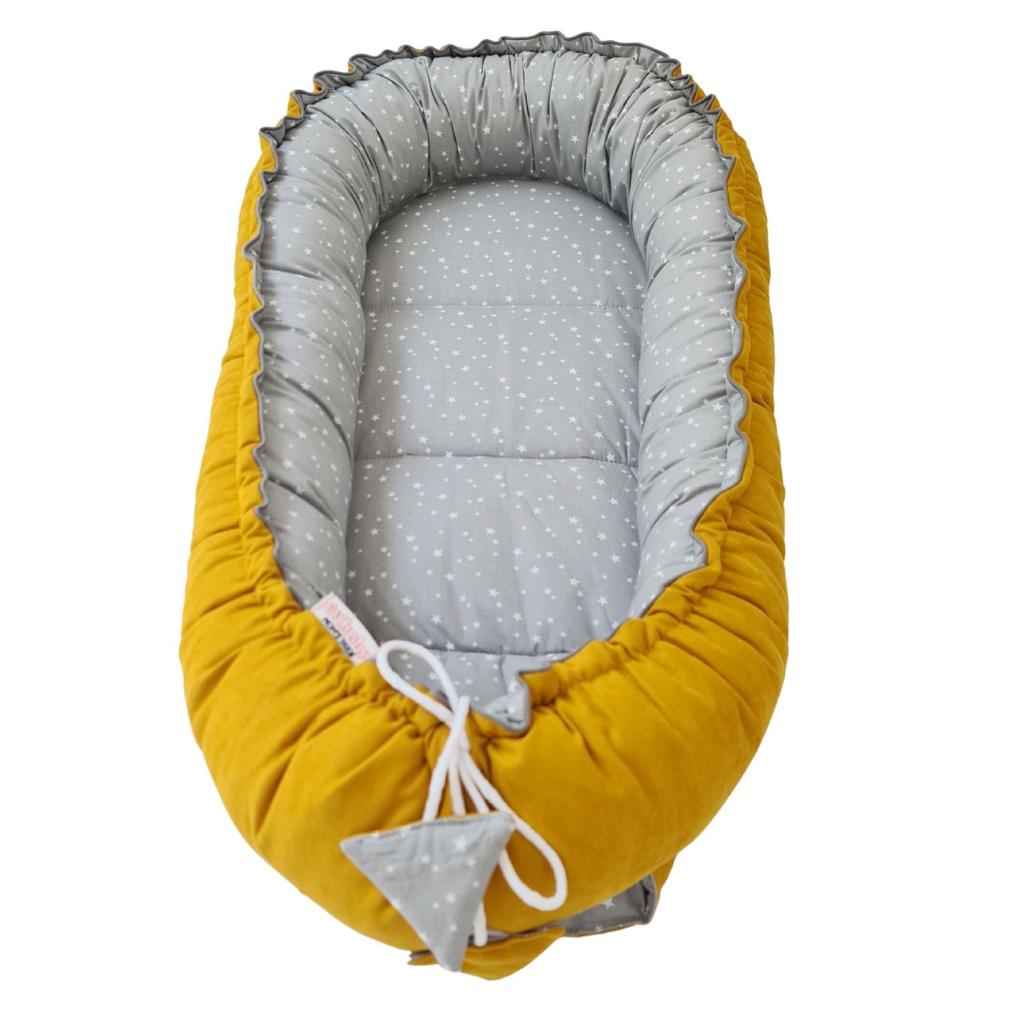 baby nest for newborn till 9 months sleep pod portable nest mustard grey