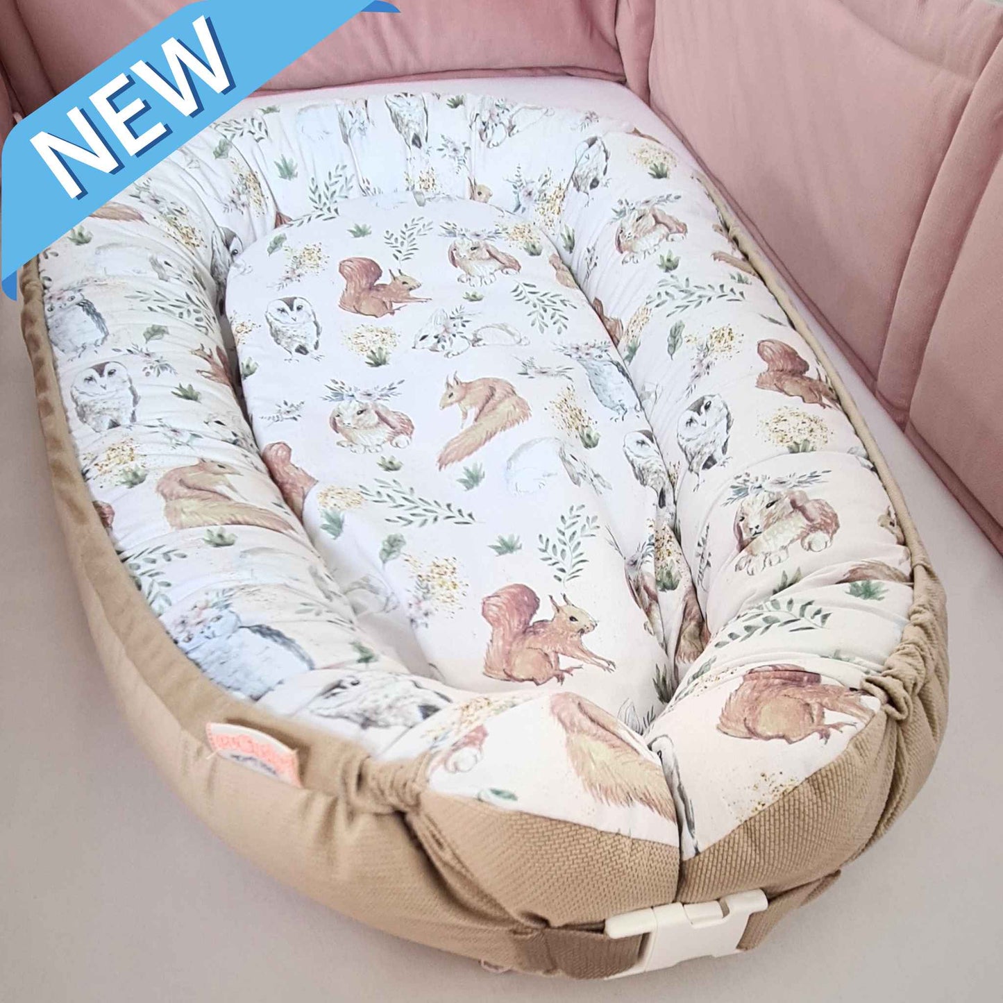Cuddle Up - Cozy Baby Nest 0+ Months Whimsical Woodland Wonderland