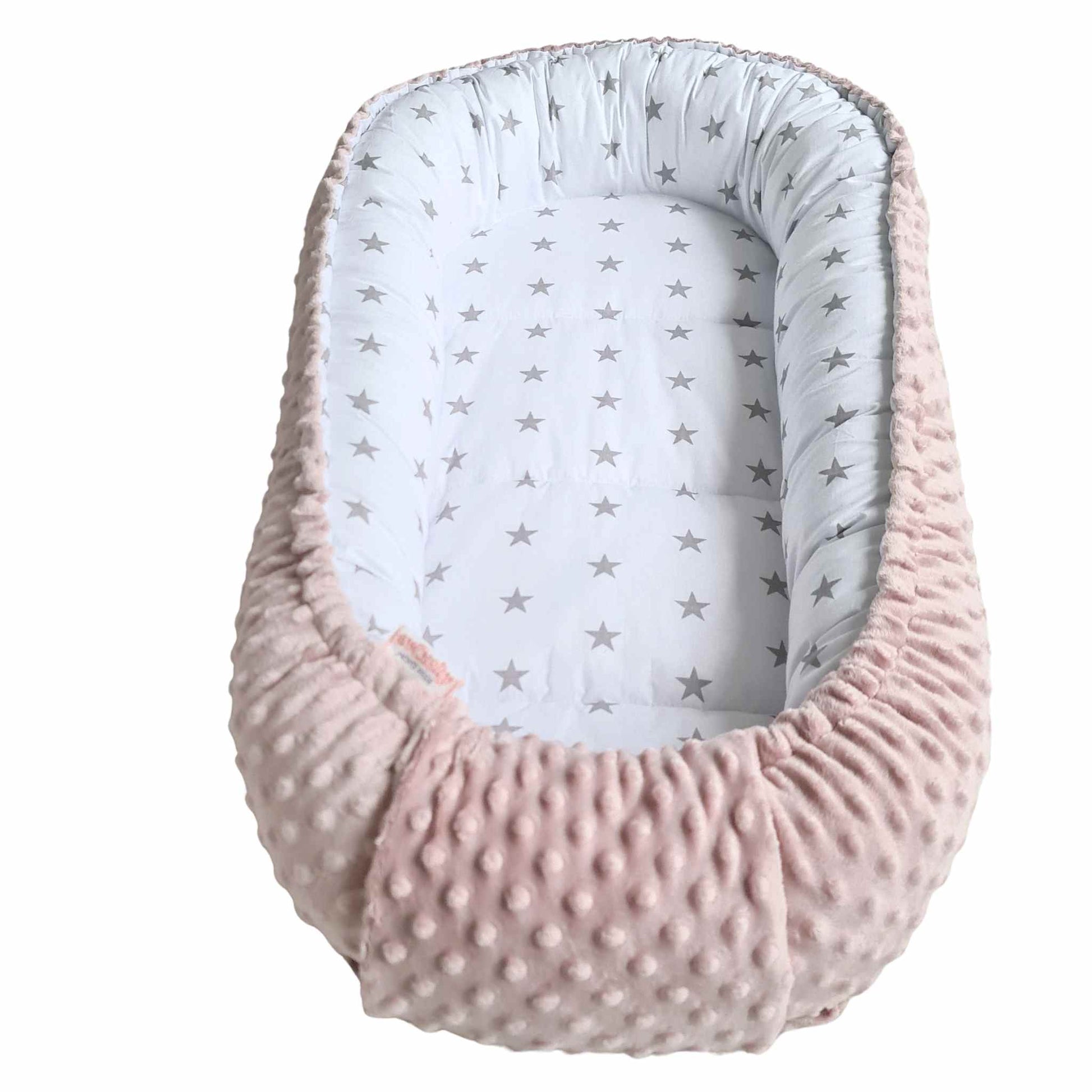 Evcushy Newborn Baby Nest Pod Pink Handmade Cotton Plush