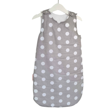 sleeping bag 2 tog 0-6 months evcushy polka dot grey