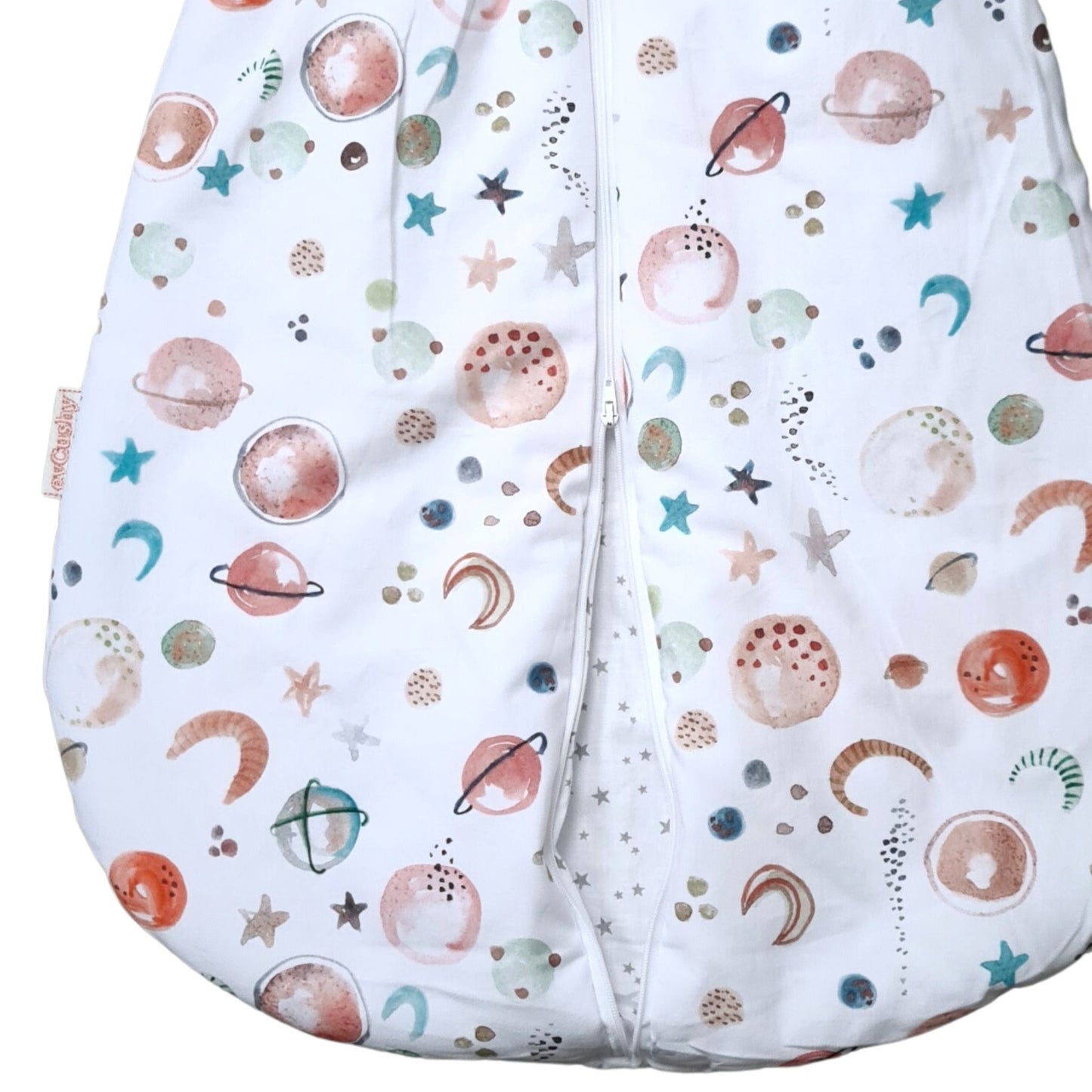 baby sleeping bag 2.5 tog all year round 0-12 months space planets 2 way zip