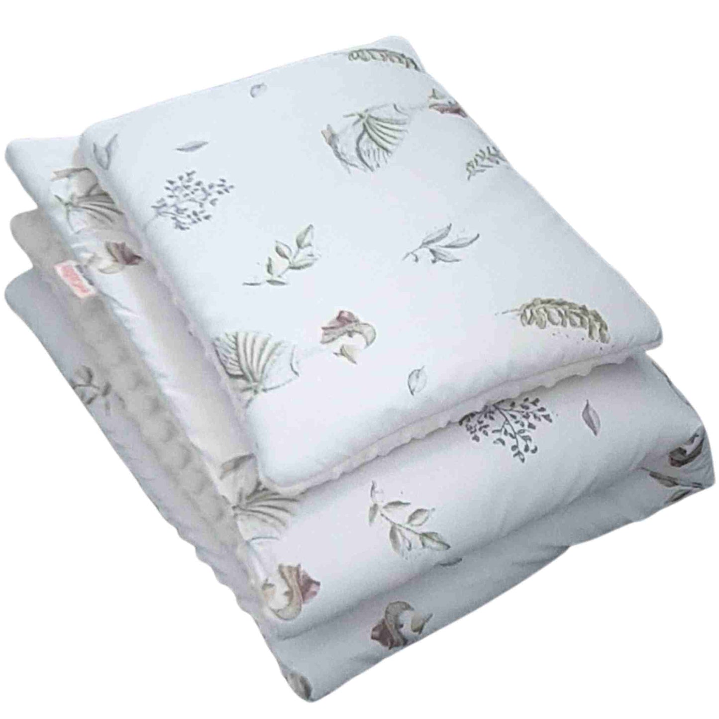 bedding set for baby crib for girl geese pattern cotton and cosy fleece