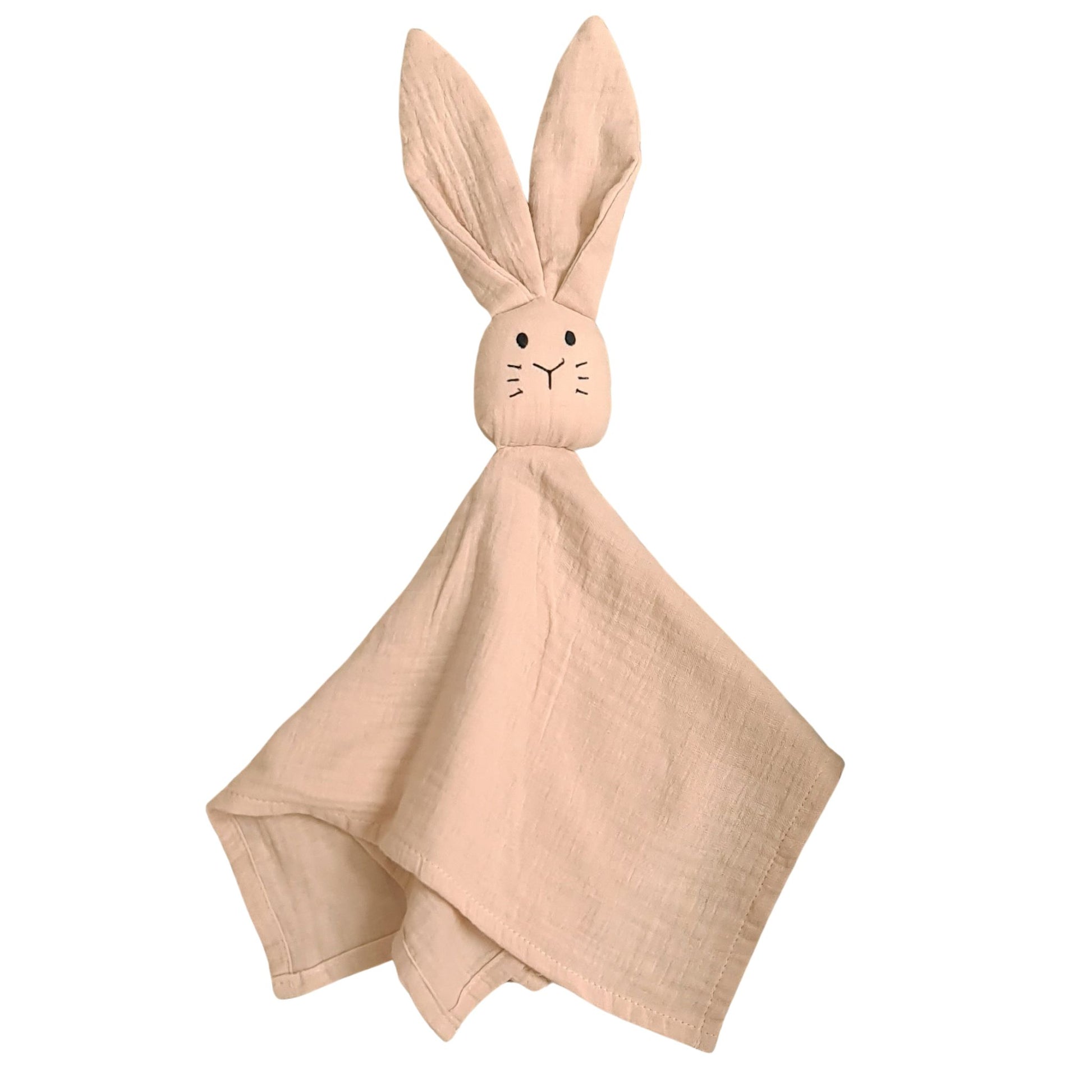 Beige bunny-shaped comfort blanket Beige-blush Evcushy comforter – ideal for newborns
