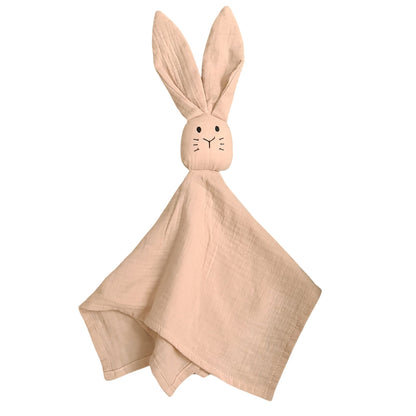 Beige bunny-shaped comfort blanket Beige-blush Evcushy comforter – ideal for newborns