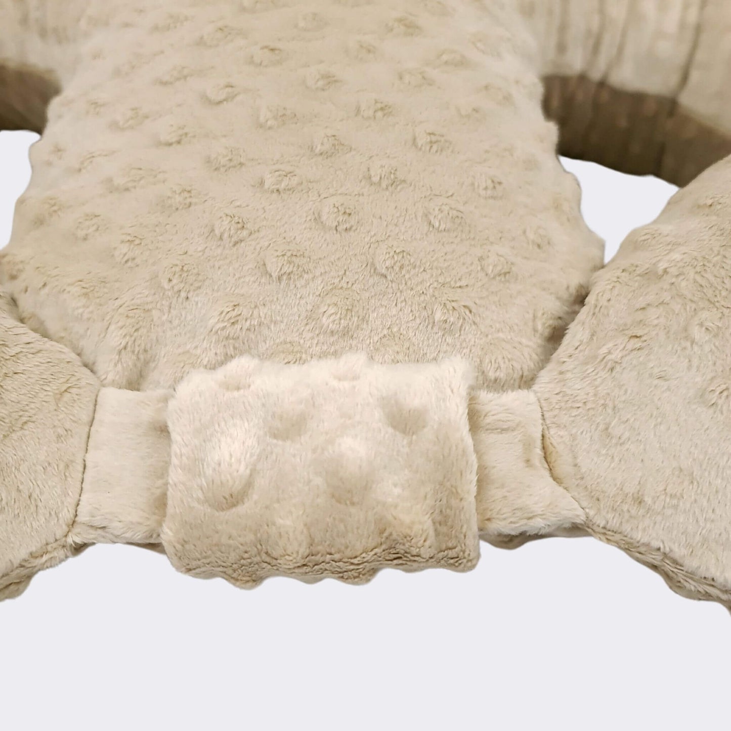 evcushy nursing pillow for twins with cosy soft cover in beige colour gender neutral