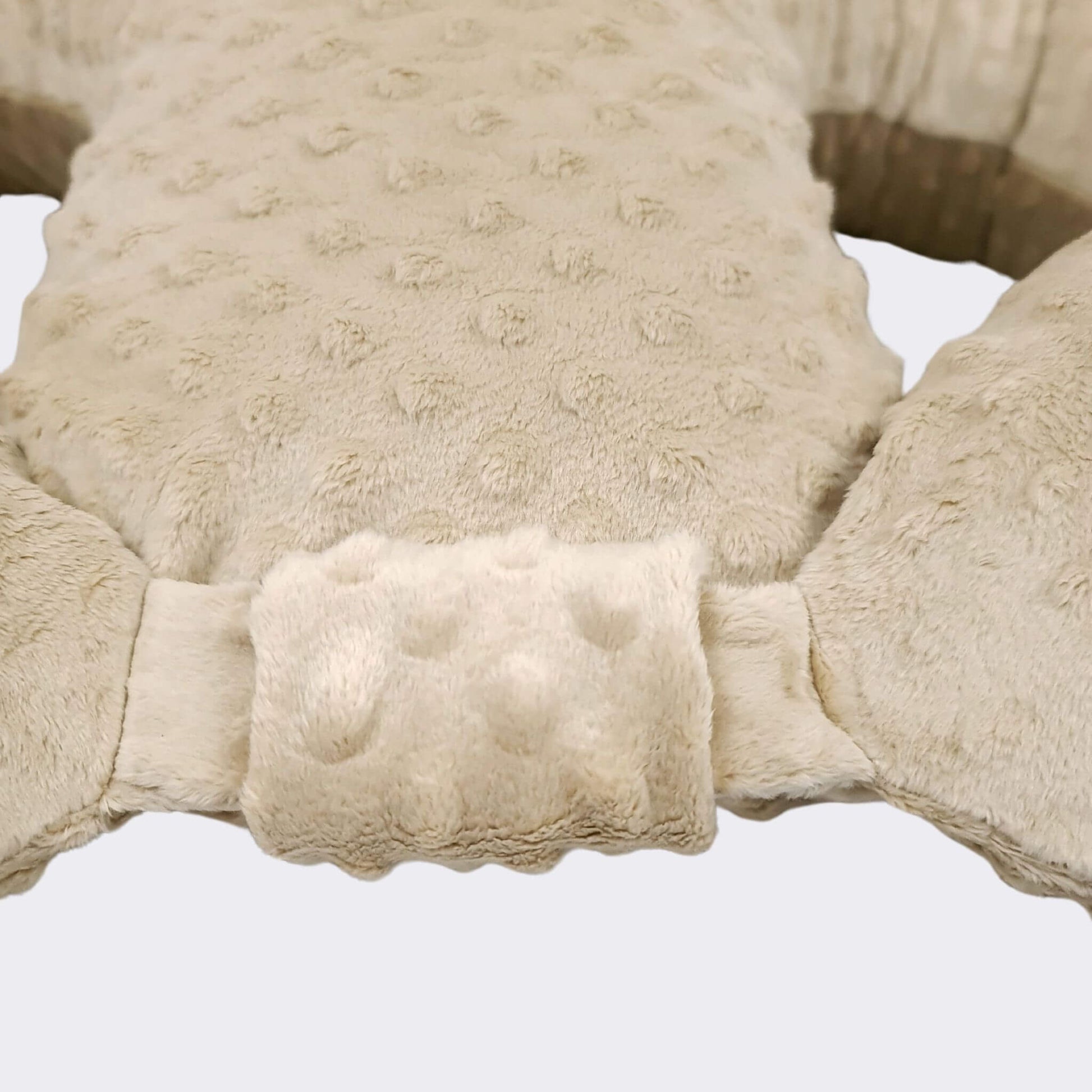 evcushy nursing pillow for twins with cosy soft cover in beige colour gender neutral