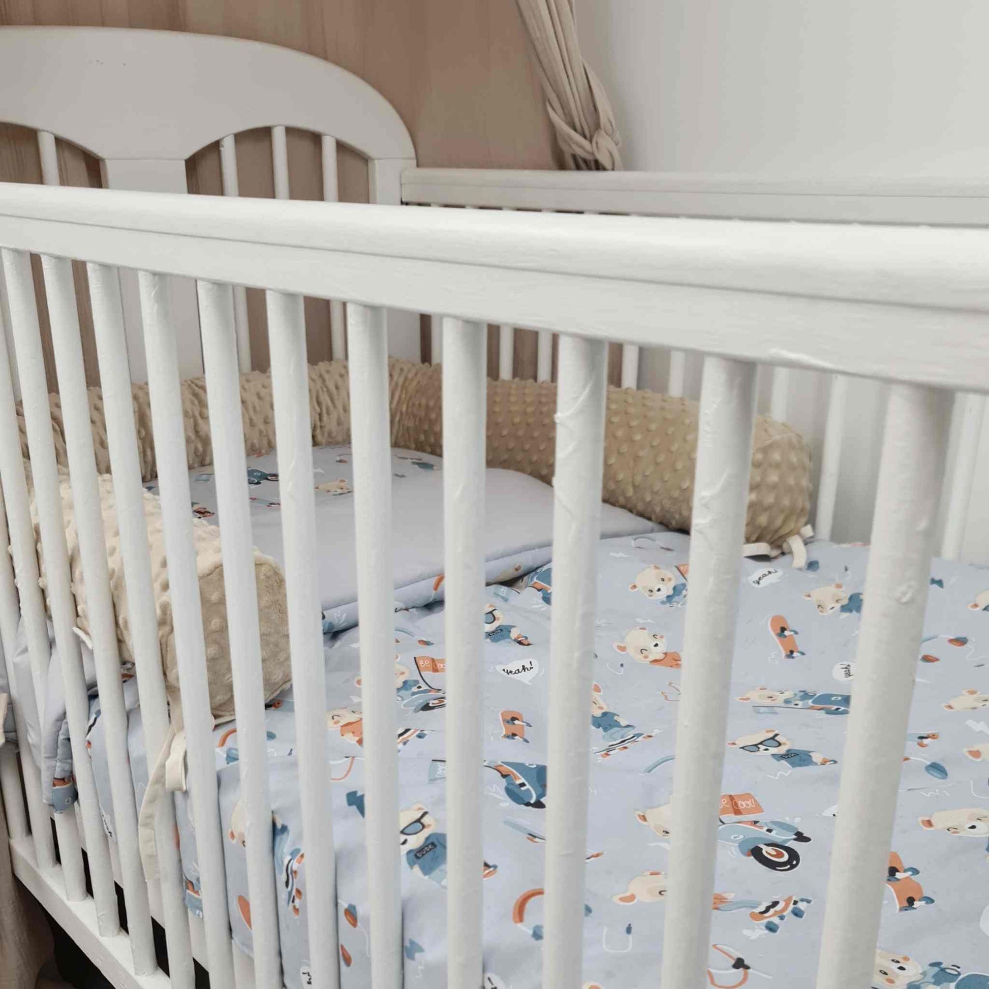 boys bedding with filling blue cotton quilt and pillow