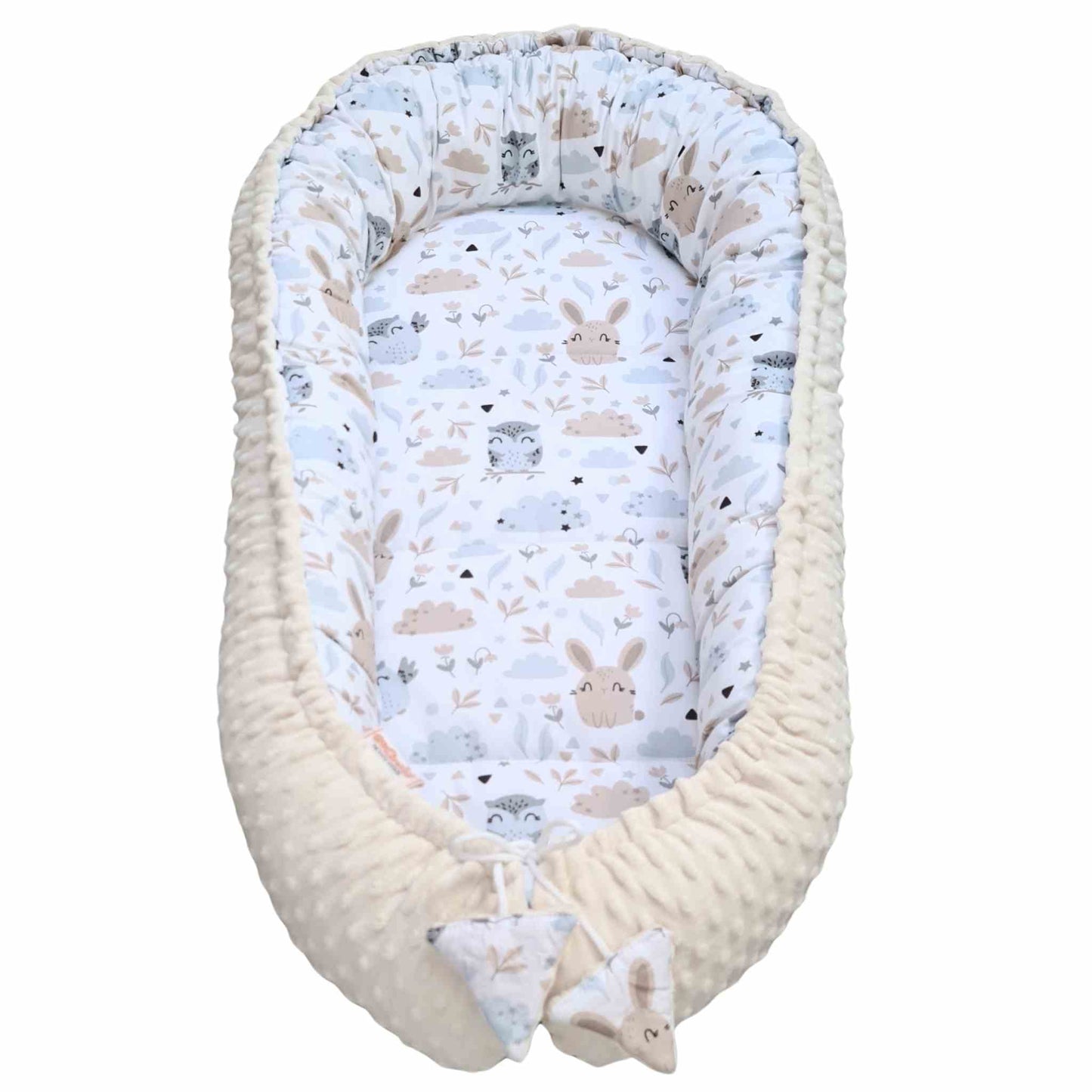 Baby Nest Pod Deluxe - 0+ Months Owls & Bunnies