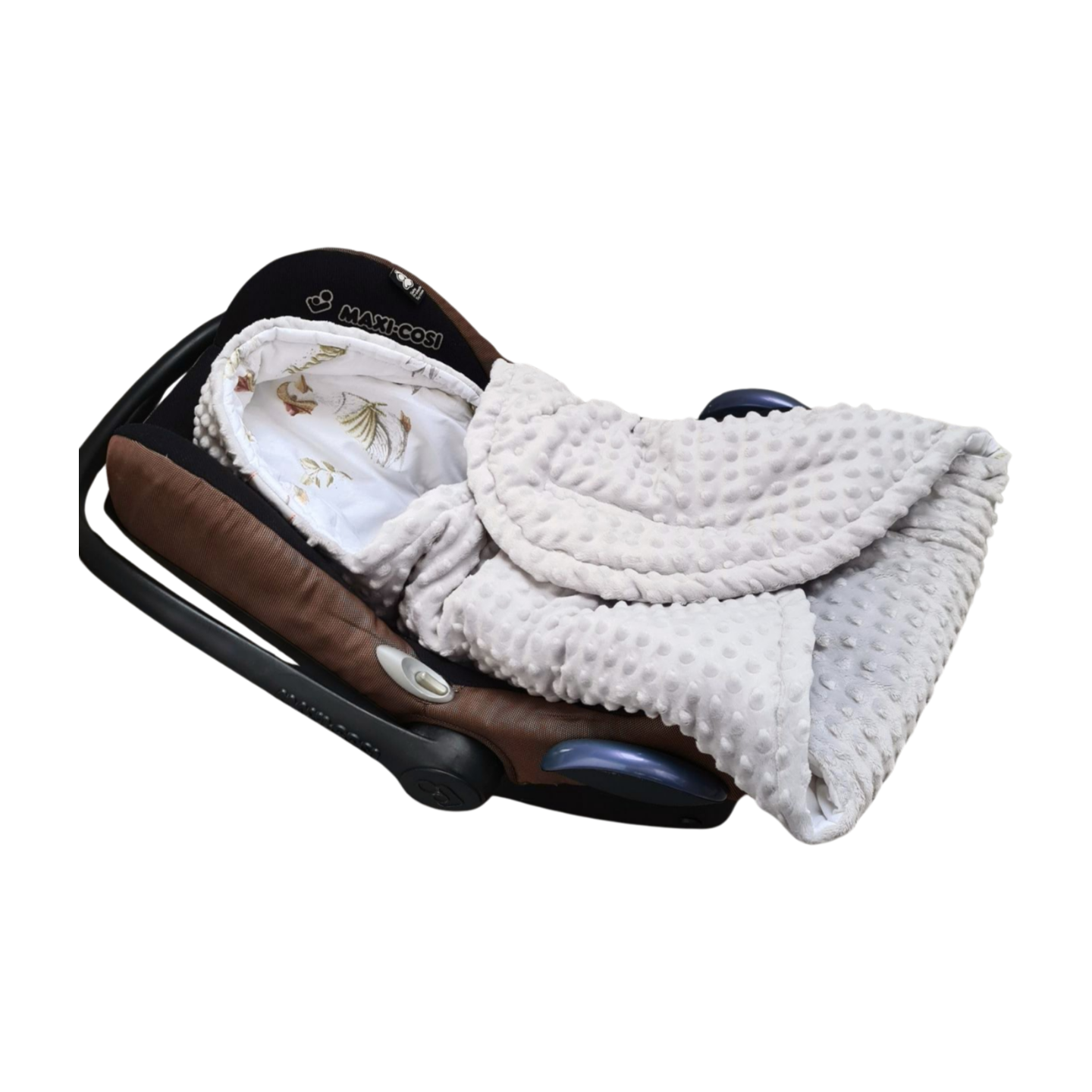 cozy-baby-car-seat-blanket-universal-cream-grey 0-12 months goose dream
