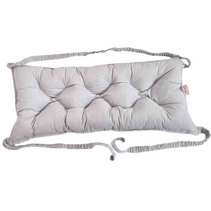 cushion for wooden headboard baby cot bed gry colour made of velvet 70cm long