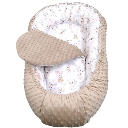 Retro Bunny Baby Nest Pod Lounger for Newborn (0-9 Months)