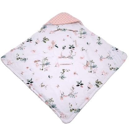 Hood detail of Evcushy Hummingbird Garden Blanket for added warmth and comfort