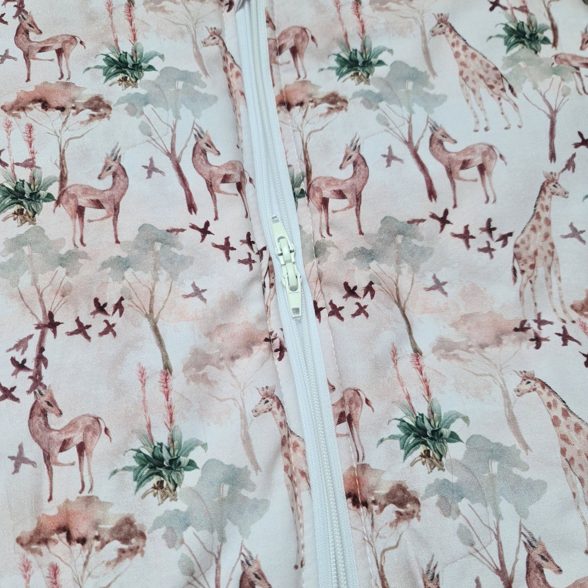 evcushy Ireland baby sleeping bags with feet 100% cotton safari animals giraffes