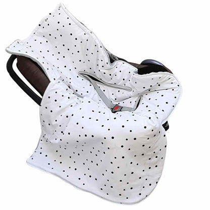 evcushy baby accessories for car  cosy footmuff with hood and zipp organic cotton