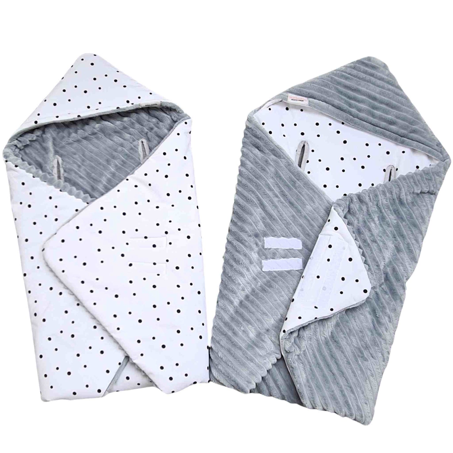 evcushy car seat blanket for infants 0-12 months breathable cotton and cosy plush for autumn and winter fits 3 and 5 poins harness reversible 
