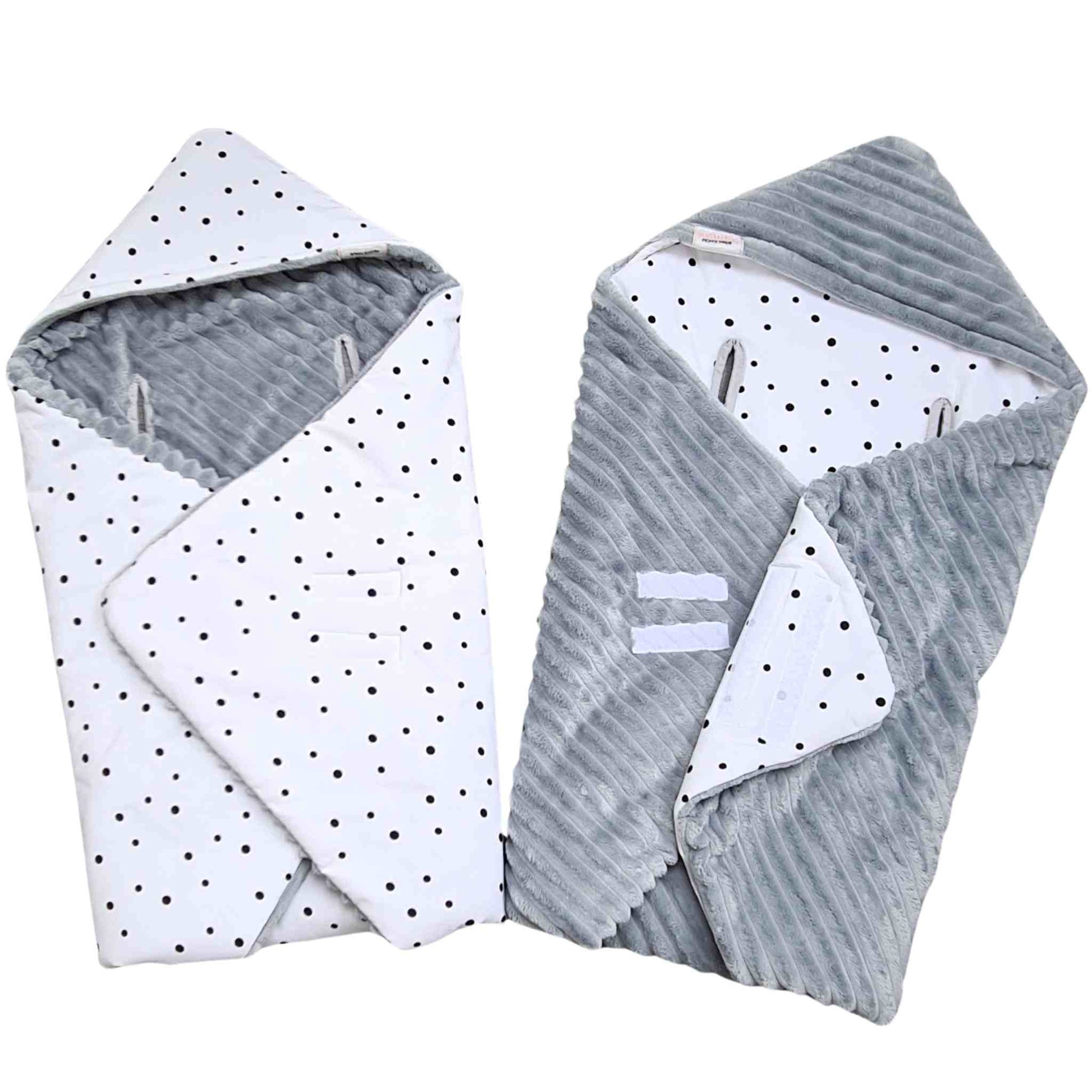 evcushy car seat blanket for infants 0-12 months breathable cotton and cosy plush for autumn and winter fits 3 and 5 poins harness reversible 