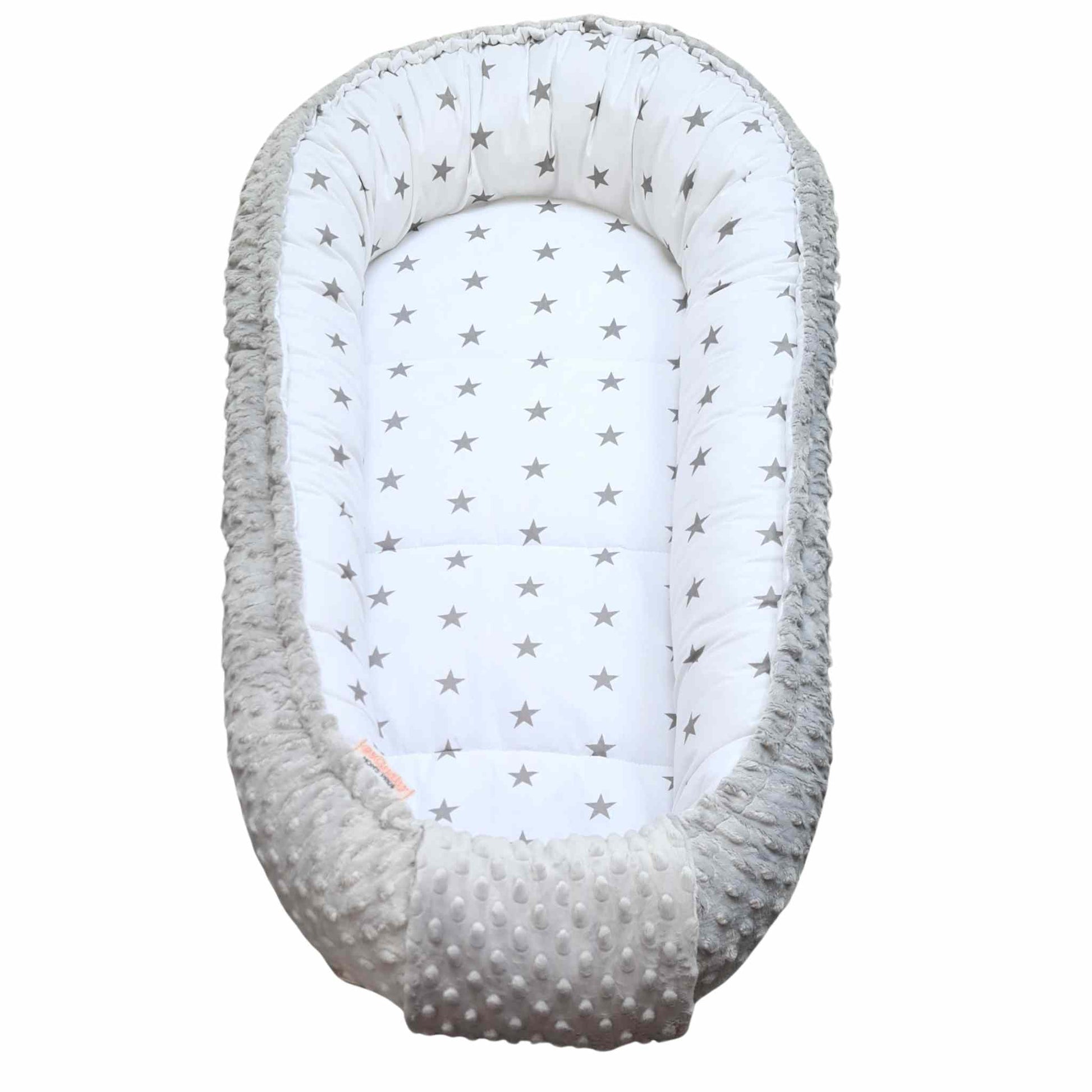 evcushy cosy baby nest sleeping pod for baby 0+ months grey & white cosy safe nest up to 9 months