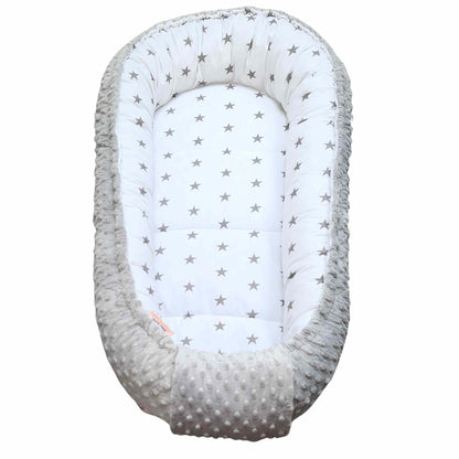 evcushy cosy baby nest sleeping pod for baby 0+ months grey & white cosy safe nest up to 9 months