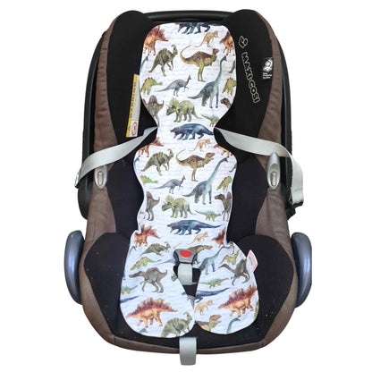 evcushy liner for car seat cotton breathable  0-9 months antisweat insert dinosaurs cover for car seat