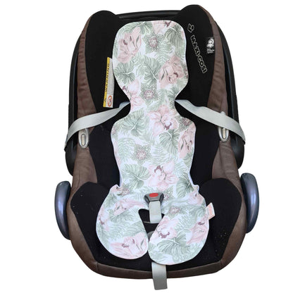 evcushy liner for car seat cotton breathable  0-9 months antisweat insert pink cover for car seat