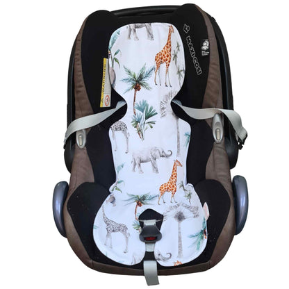 evcushy liner for car seat cotton breathable safari 0-9 months insert