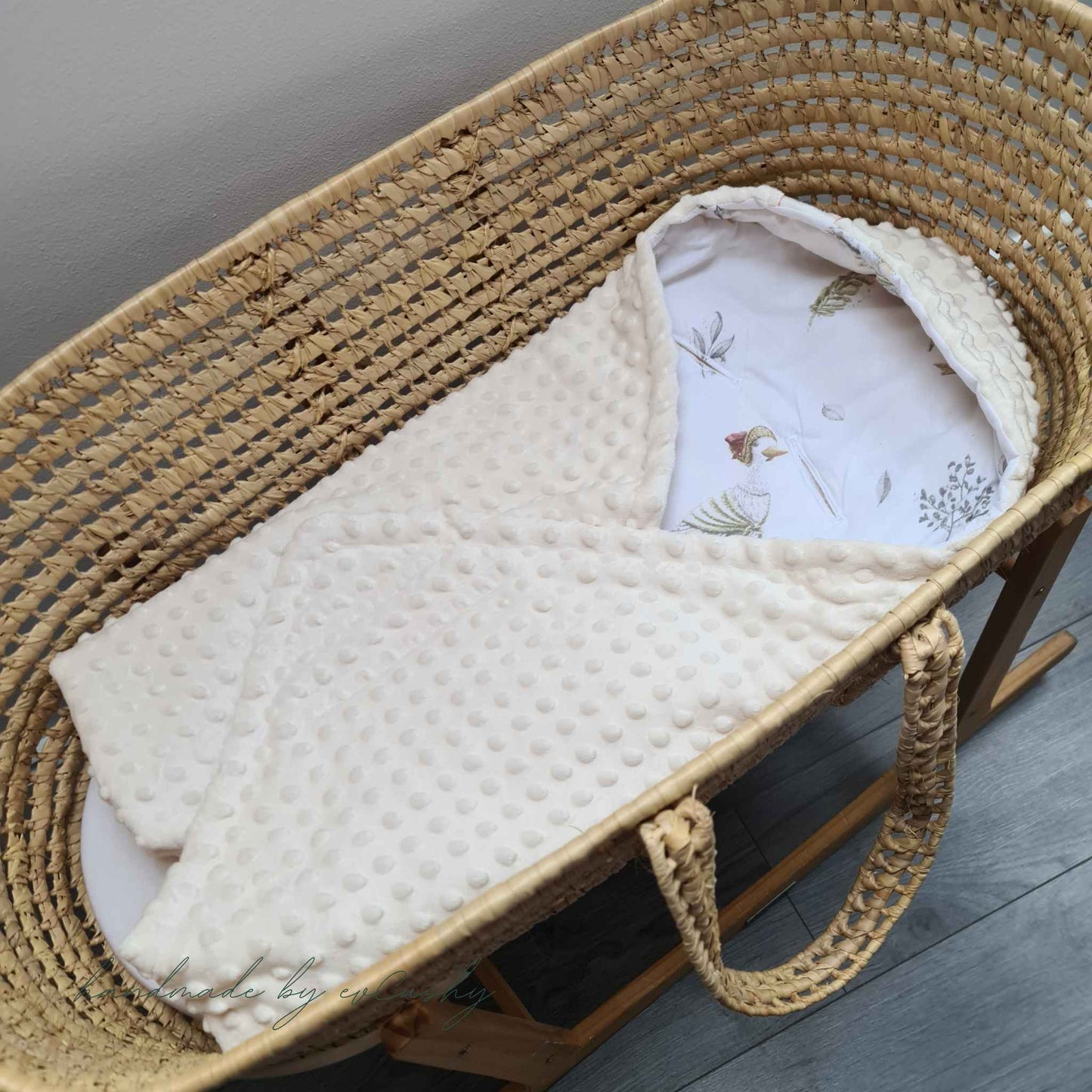 evcushy car seat blanket for infants  cream fleece cotton from newborn goose pattern cosy wrap