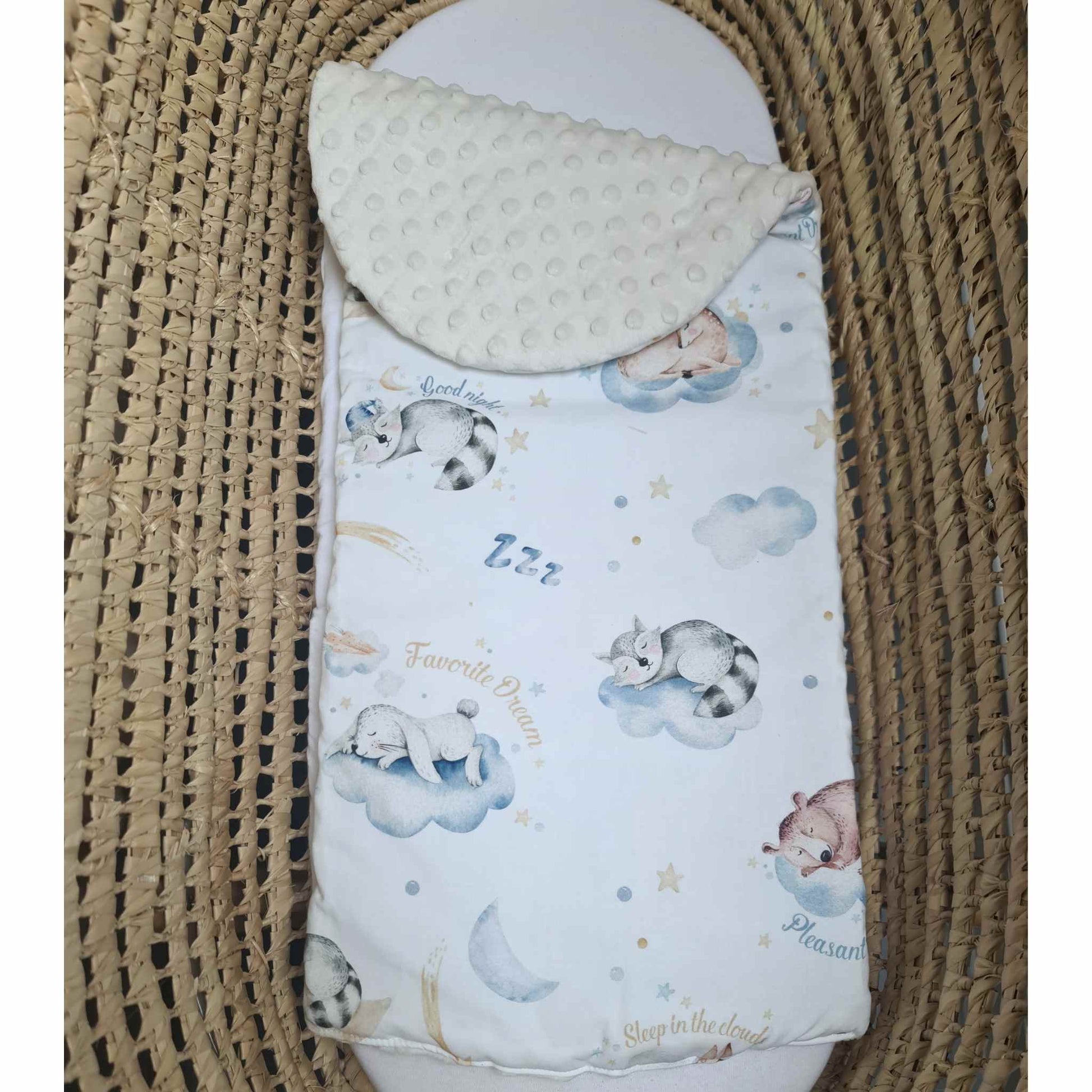 cosy liner for moses basket 30x70cm cream