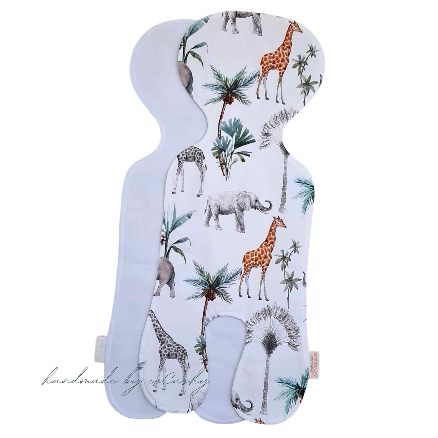evcushy liner for car seat cotton breathable safari dream animals
