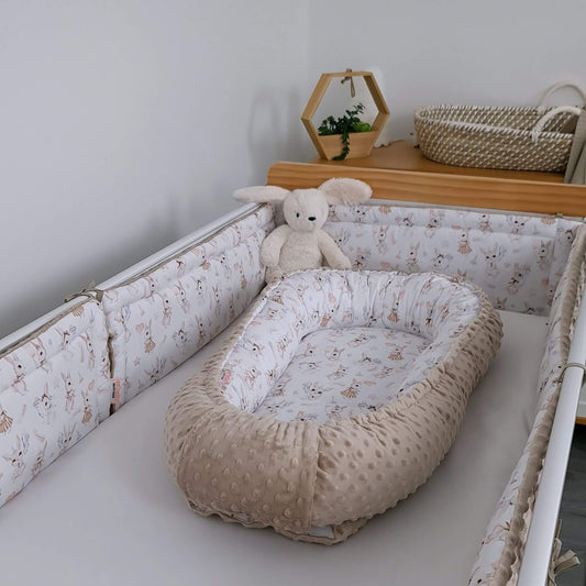 Baby Nest Pod Lounger – 0-9 Months | Retro Bunny