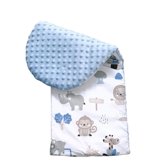 liner for baby pod evcushy 0-9 months padding  made of cotton and blue plush on reverse