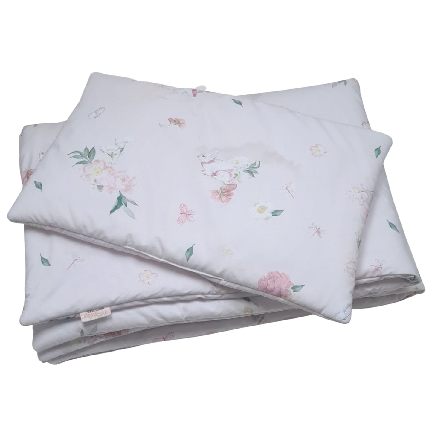 bedding set with filling pink bunny rabbit  duvet pillow for girls