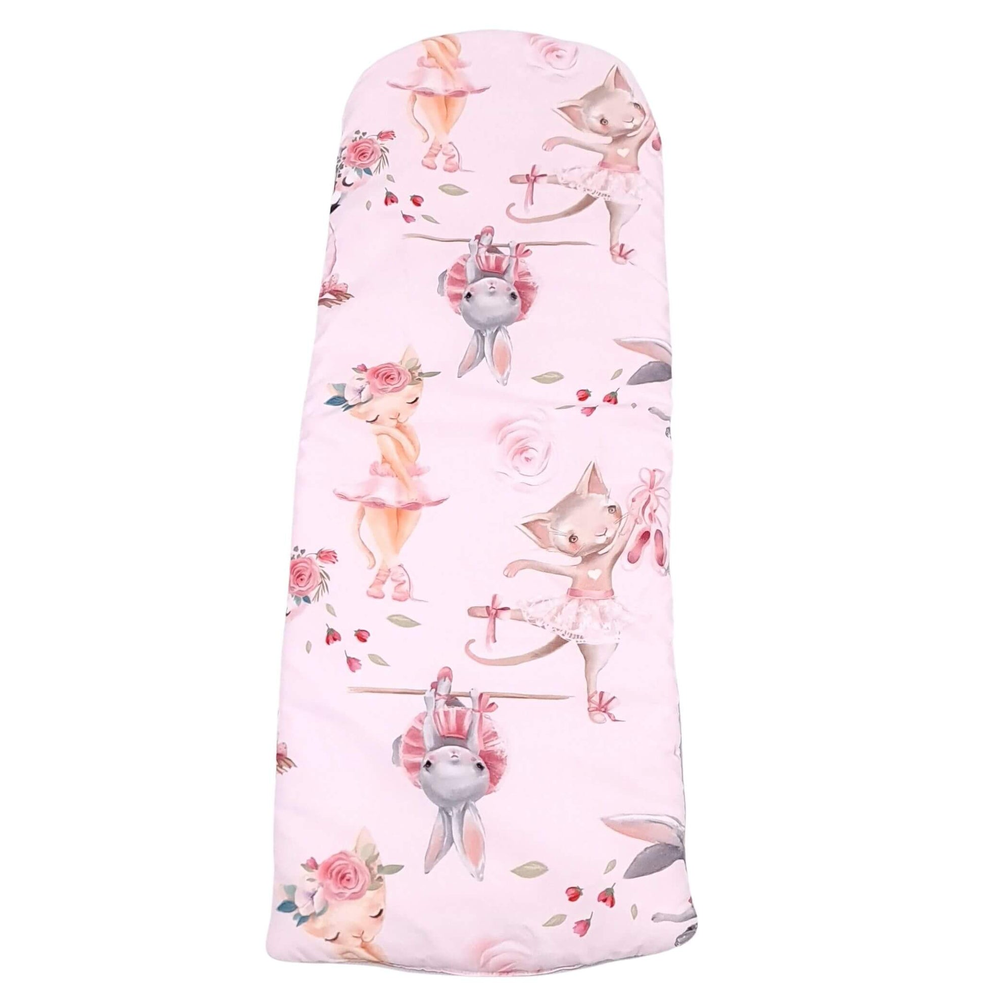 liner for baby nest xxl evcushy ballerinas pattern and plain grey on reverse