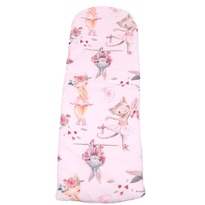 liner for baby nest xxl evcushy ballerinas pattern and plain grey on reverse
