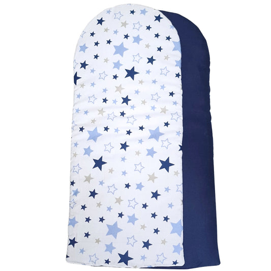 liner for baby nest evcushy blue stars pattern