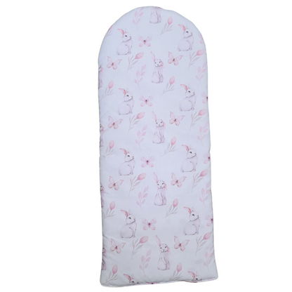 evcushy baby nest liner insert pink bunnies