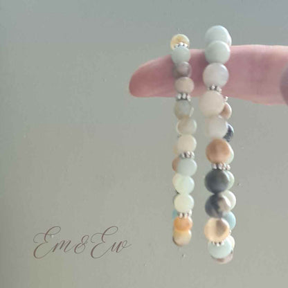 amazonite natural jewelry for mum and daughter EM&EW bracelets