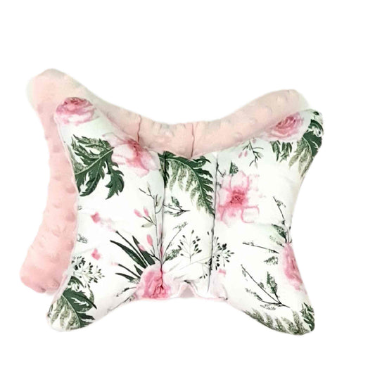 Baby Head Support Pillow Pink Roses