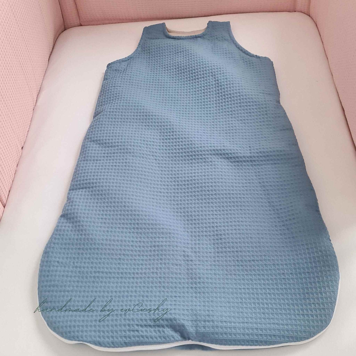 plain sleeping bag for baby blue, 100% cotton 6-18 months in Ireland 90cm long