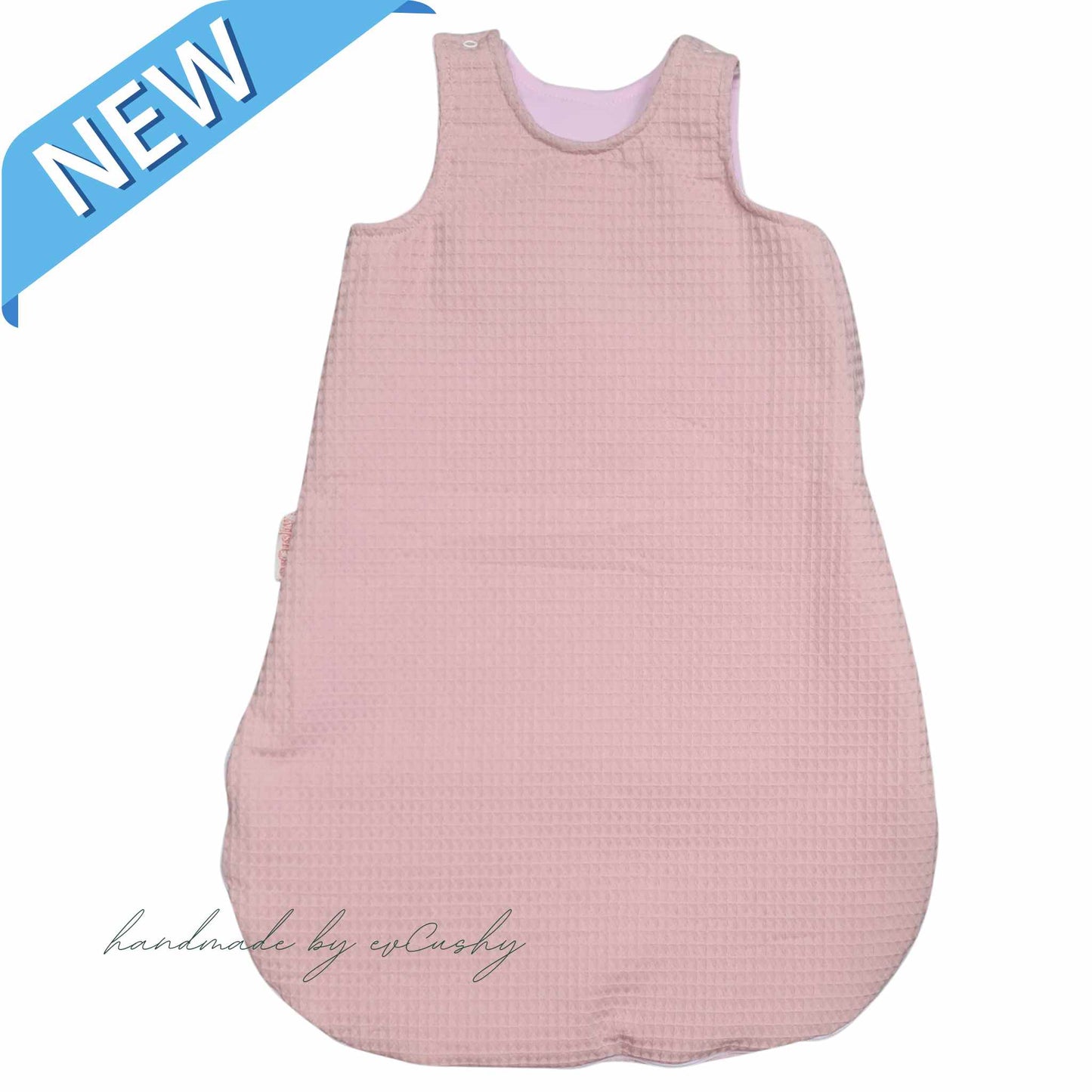 plain sleeping bag for baby dasty pink with pink lining 100% cotton 0-6 months in Ireland