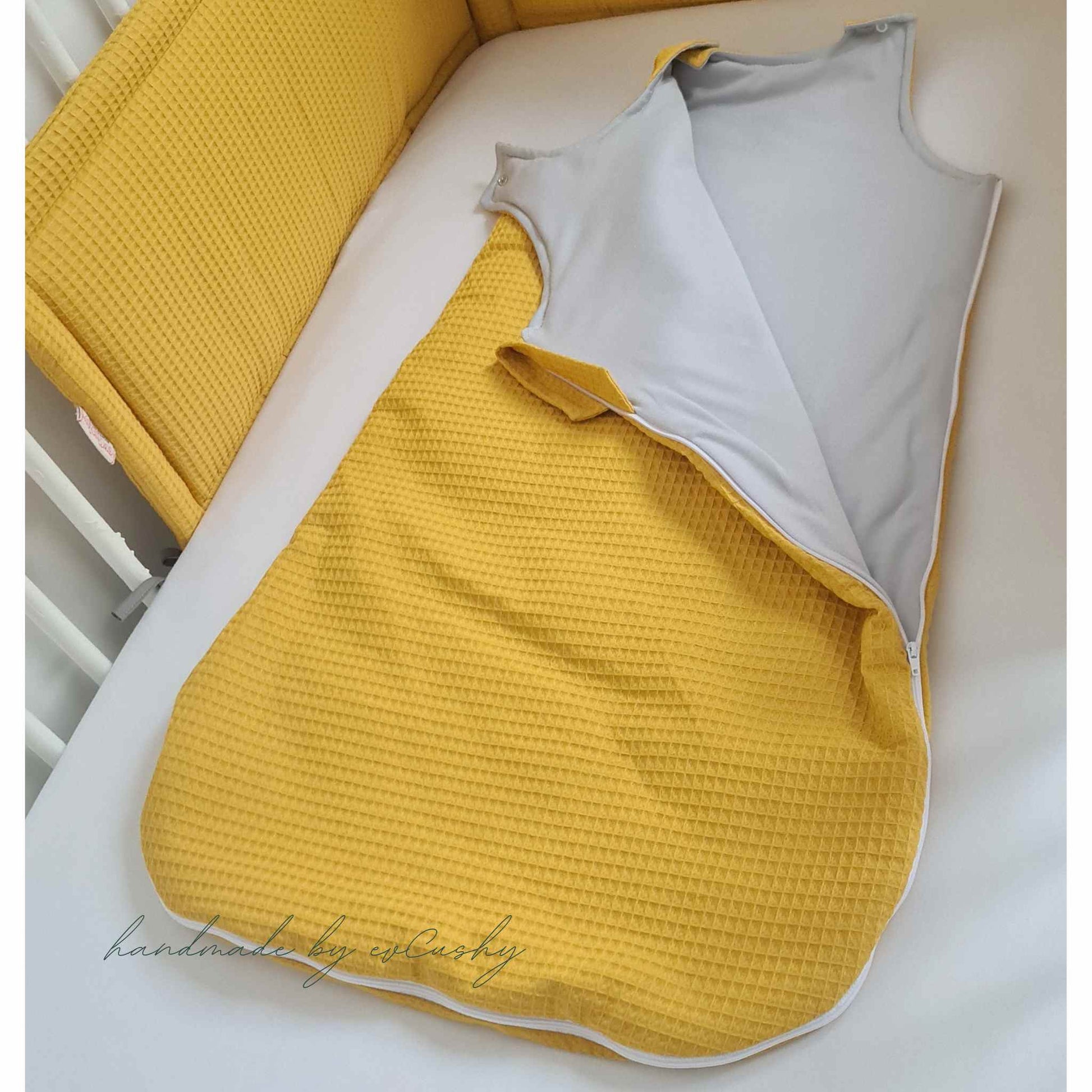 plain sleeping bag for baby mustard, 100% cotton 6-18 months in Ireland 90cm long 1.5 tog