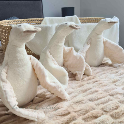 plush geese friends for comfort and calm for babies evcushy