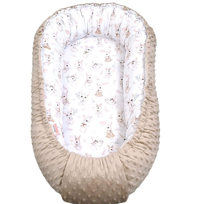 Retro Bunny Baby Nest Pod Lounger for Newborn (0-9 Months)